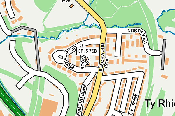 CF15 7SB map - OS OpenMap – Local (Ordnance Survey)