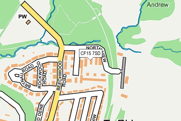 CF15 7SD map - OS OpenMap – Local (Ordnance Survey)