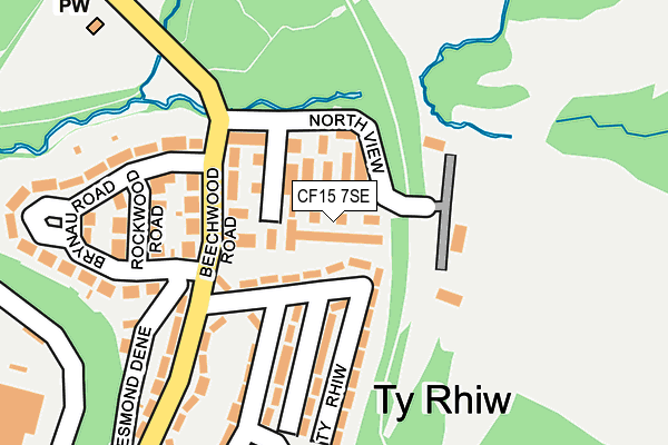 CF15 7SE map - OS OpenMap – Local (Ordnance Survey)