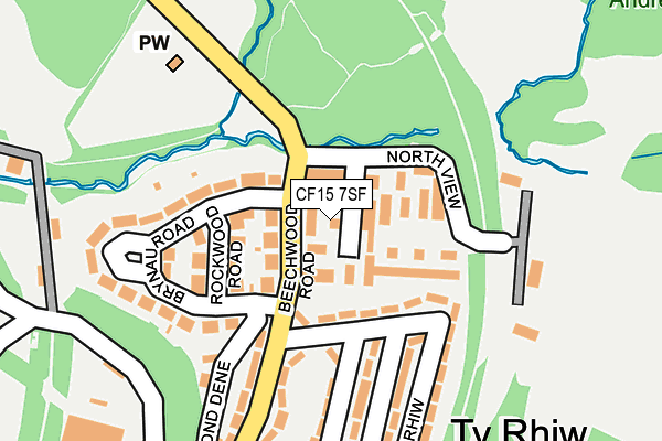 CF15 7SF map - OS OpenMap – Local (Ordnance Survey)