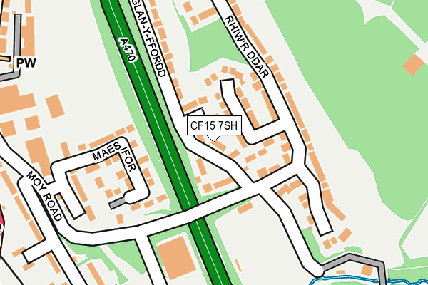 CF15 7SH map - OS OpenMap – Local (Ordnance Survey)