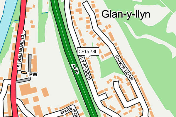 CF15 7SL map - OS OpenMap – Local (Ordnance Survey)