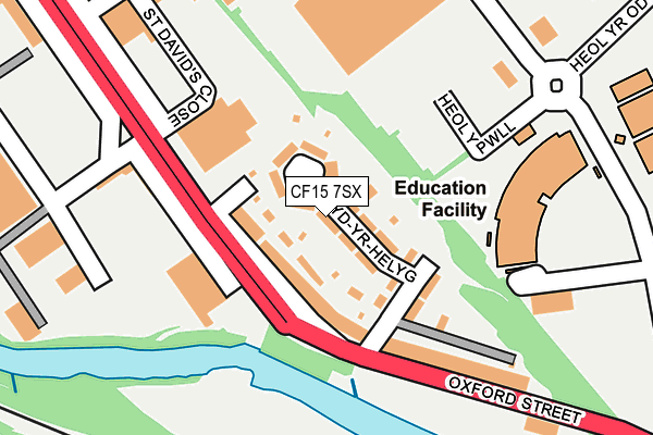 CF15 7SX map - OS OpenMap – Local (Ordnance Survey)