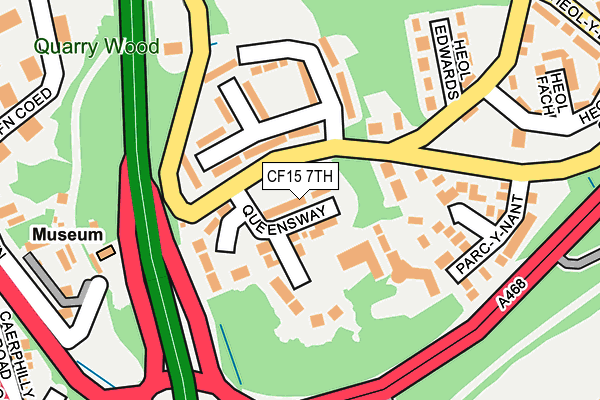 CF15 7TH map - OS OpenMap – Local (Ordnance Survey)