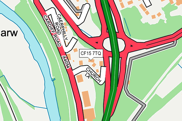 CF15 7TQ map - OS OpenMap – Local (Ordnance Survey)