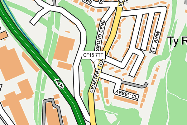 CF15 7TT map - OS OpenMap – Local (Ordnance Survey)