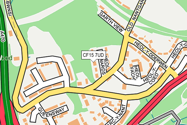 CF15 7UD map - OS OpenMap – Local (Ordnance Survey)