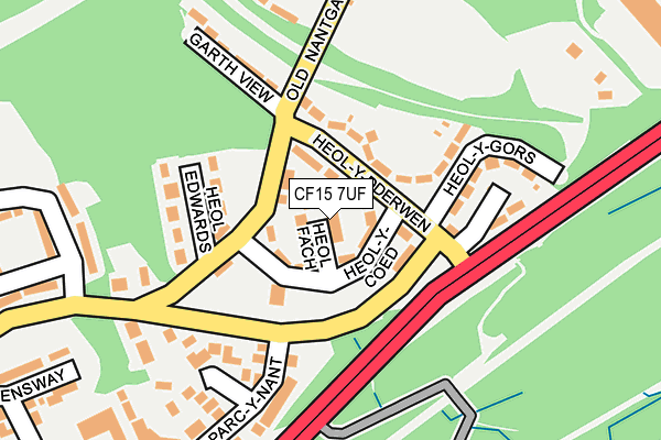 CF15 7UF map - OS OpenMap – Local (Ordnance Survey)