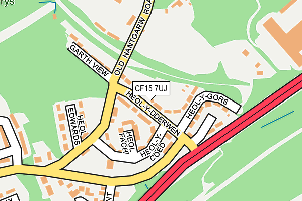 CF15 7UJ map - OS OpenMap – Local (Ordnance Survey)