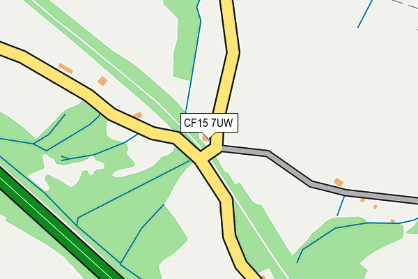 CF15 7UW map - OS OpenMap – Local (Ordnance Survey)