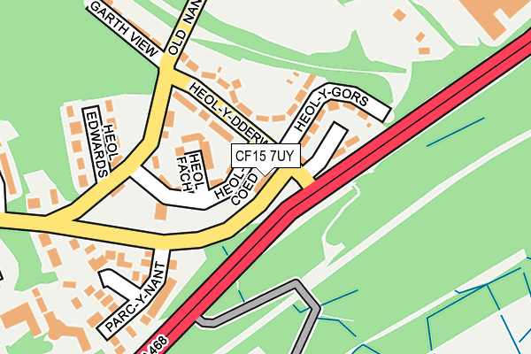 CF15 7UY map - OS OpenMap – Local (Ordnance Survey)