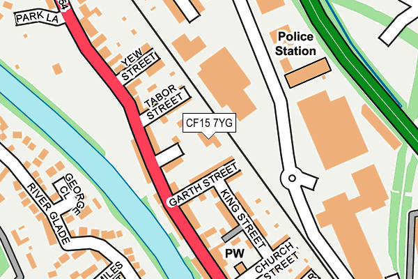 CF15 7YG map - OS OpenMap – Local (Ordnance Survey)