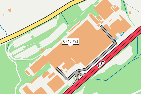 CF15 7YJ map - OS OpenMap – Local (Ordnance Survey)