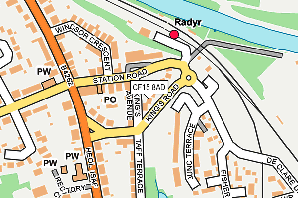 CF15 8AD map - OS OpenMap – Local (Ordnance Survey)