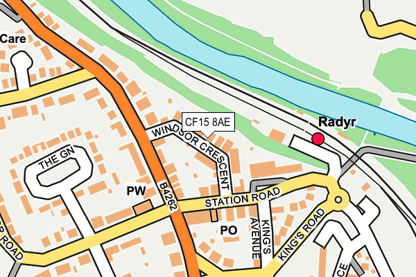CF15 8AE map - OS OpenMap – Local (Ordnance Survey)