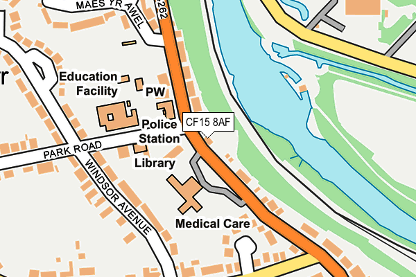 CF15 8AF map - OS OpenMap – Local (Ordnance Survey)