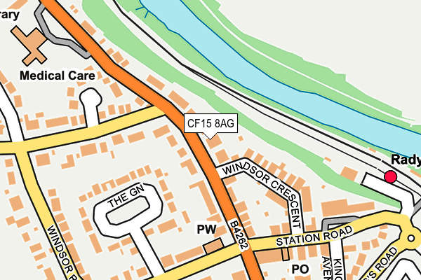 CF15 8AG map - OS OpenMap – Local (Ordnance Survey)