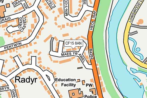 CF15 8AN map - OS OpenMap – Local (Ordnance Survey)