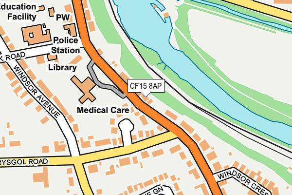 CF15 8AP map - OS OpenMap – Local (Ordnance Survey)