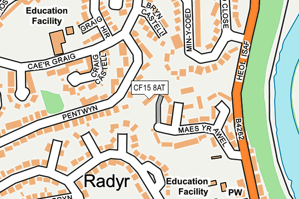 CF15 8AT map - OS OpenMap – Local (Ordnance Survey)