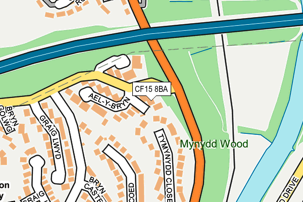 CF15 8BA map - OS OpenMap – Local (Ordnance Survey)