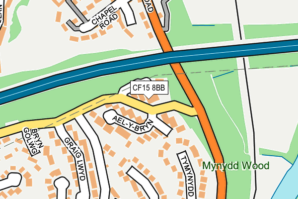 CF15 8BB map - OS OpenMap – Local (Ordnance Survey)