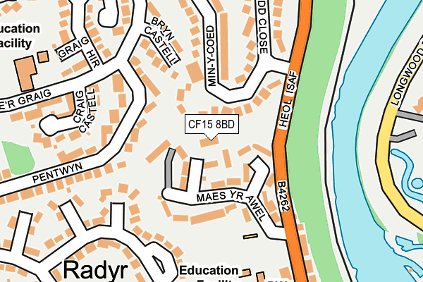 CF15 8BD map - OS OpenMap – Local (Ordnance Survey)