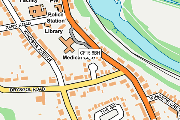 CF15 8BH map - OS OpenMap – Local (Ordnance Survey)