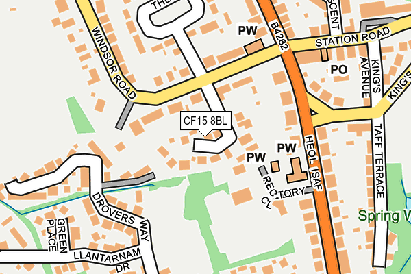 CF15 8BL map - OS OpenMap – Local (Ordnance Survey)