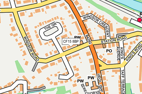 CF15 8BP map - OS OpenMap – Local (Ordnance Survey)