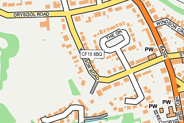 CF15 8BQ map - OS OpenMap – Local (Ordnance Survey)