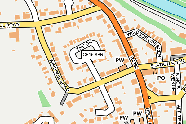 CF15 8BR map - OS OpenMap – Local (Ordnance Survey)