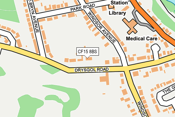 CF15 8BS map - OS OpenMap – Local (Ordnance Survey)