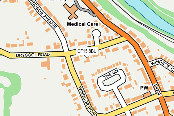 CF15 8BU map - OS OpenMap – Local (Ordnance Survey)