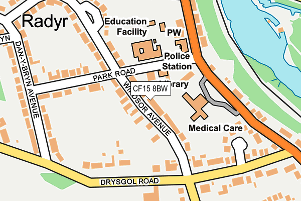 CF15 8BW map - OS OpenMap – Local (Ordnance Survey)