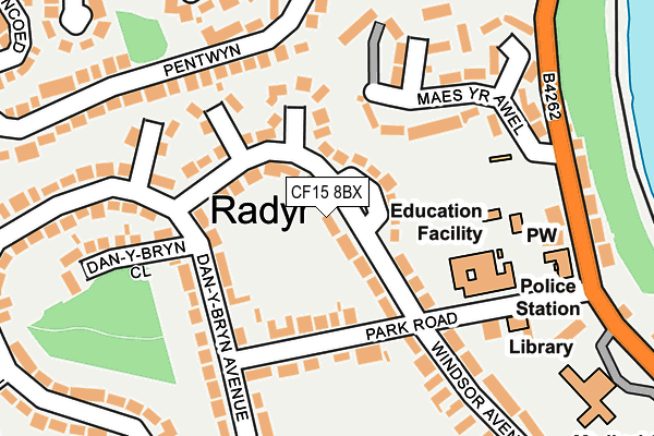 CF15 8BX map - OS OpenMap – Local (Ordnance Survey)