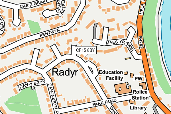 CF15 8BY map - OS OpenMap – Local (Ordnance Survey)