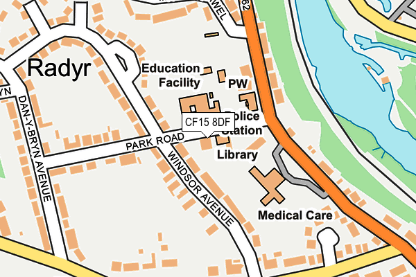 CF15 8DF map - OS OpenMap – Local (Ordnance Survey)