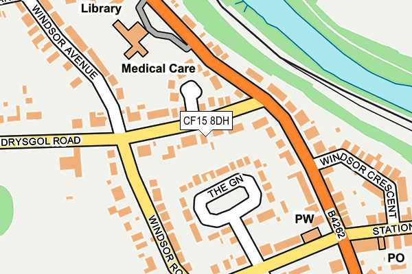 CF15 8DH map - OS OpenMap – Local (Ordnance Survey)