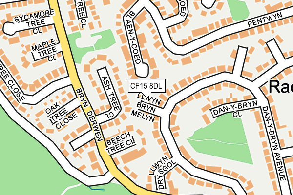 CF15 8DL map - OS OpenMap – Local (Ordnance Survey)