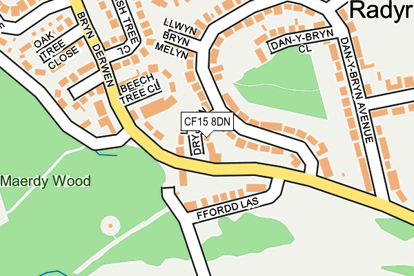 CF15 8DN map - OS OpenMap – Local (Ordnance Survey)