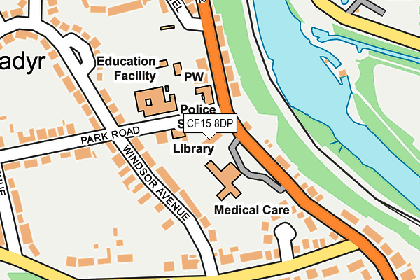 CF15 8DP map - OS OpenMap – Local (Ordnance Survey)