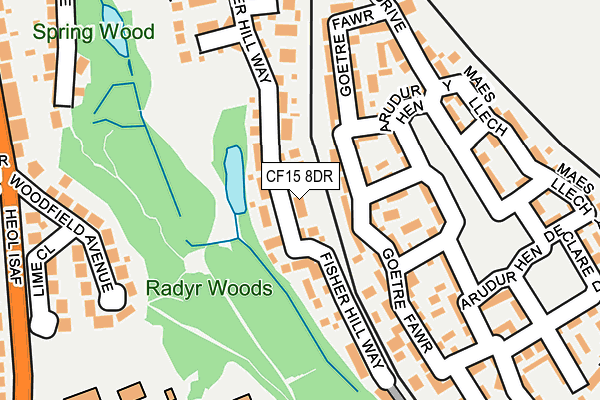 CF15 8DR map - OS OpenMap – Local (Ordnance Survey)