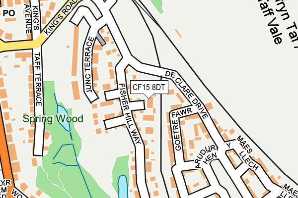 CF15 8DT map - OS OpenMap – Local (Ordnance Survey)