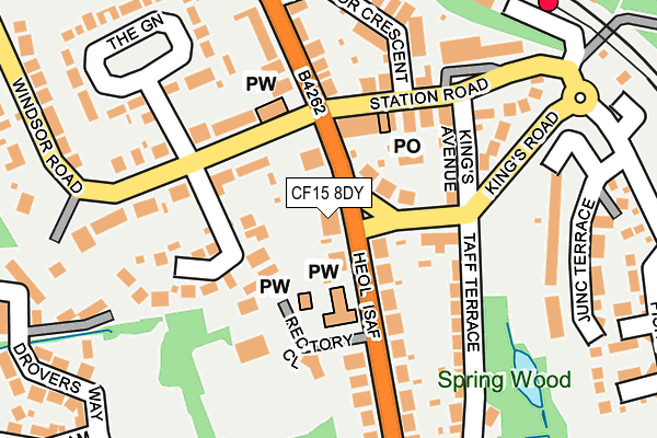 CF15 8DY map - OS OpenMap – Local (Ordnance Survey)