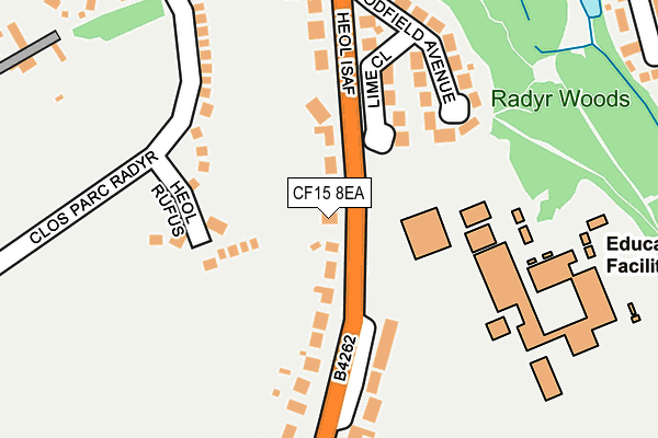 CF15 8EA map - OS OpenMap – Local (Ordnance Survey)