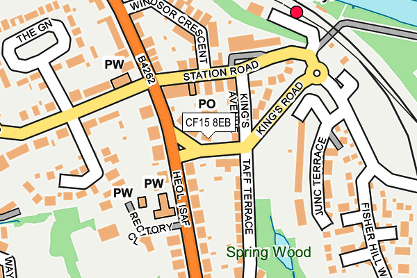 CF15 8EB map - OS OpenMap – Local (Ordnance Survey)