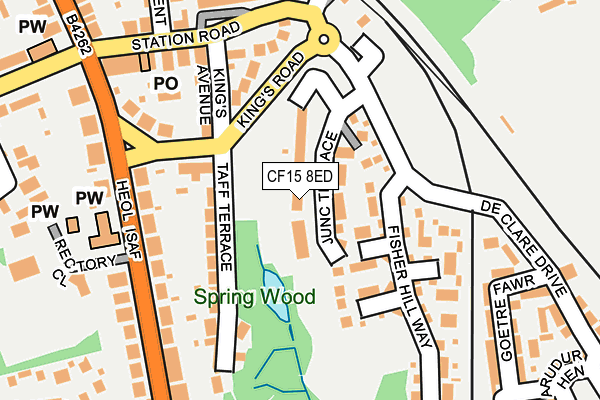 CF15 8ED map - OS OpenMap – Local (Ordnance Survey)