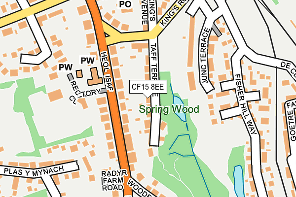 CF15 8EE map - OS OpenMap – Local (Ordnance Survey)