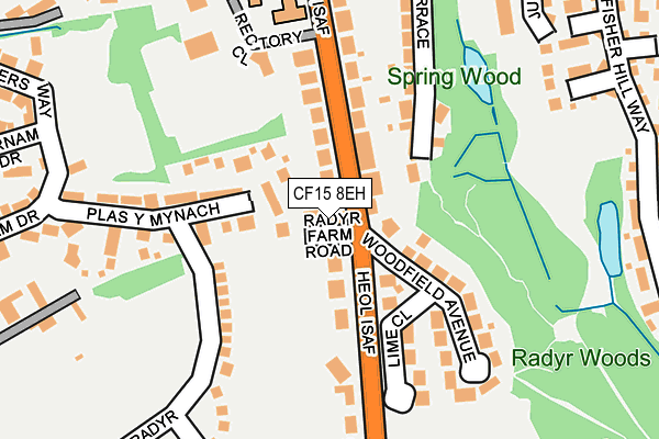 CF15 8EH map - OS OpenMap – Local (Ordnance Survey)